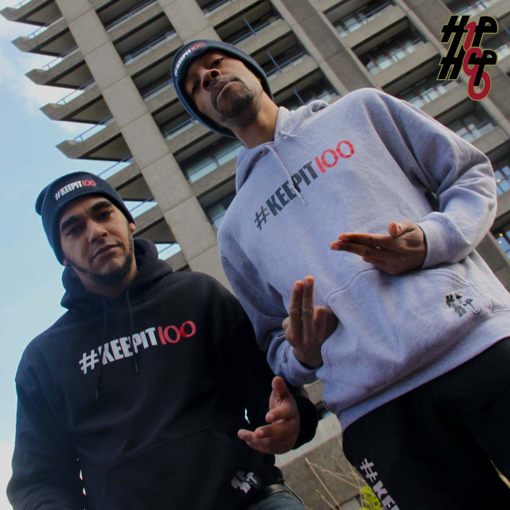 2 Men wearing KeepIt100 Hoodie Colour