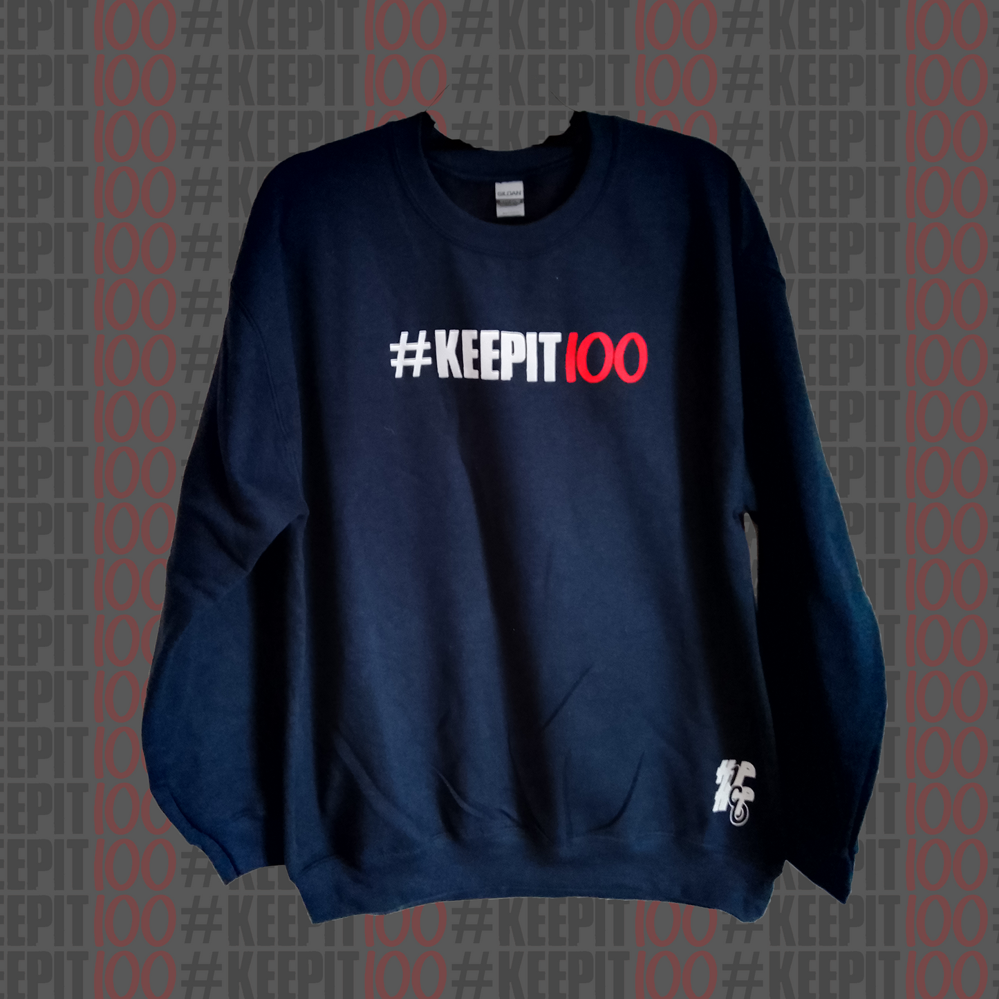 Navy KeepIt100 Jumper Logo Colour