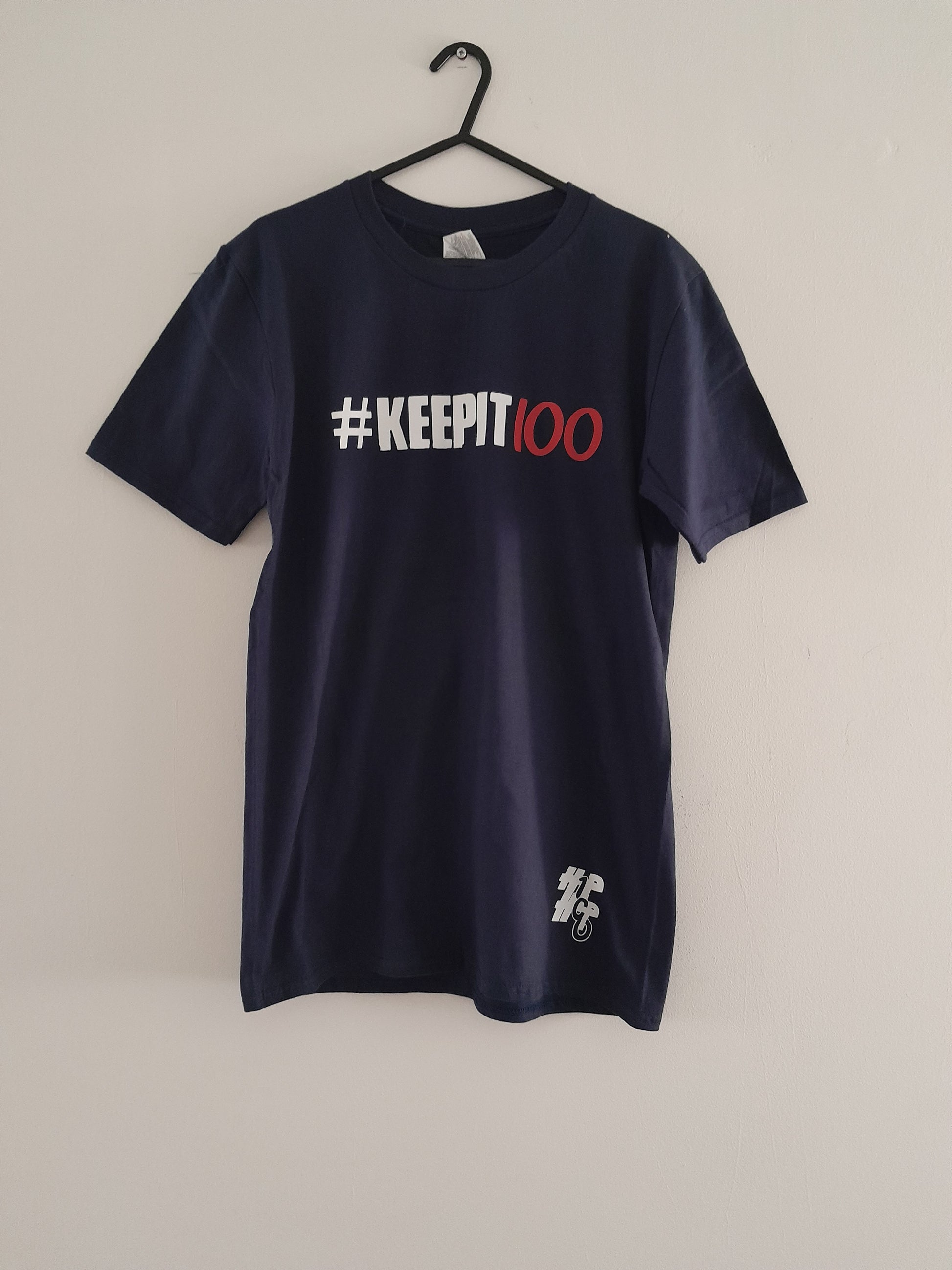 Navy KeepIt100 T-Shirt Logo Colour